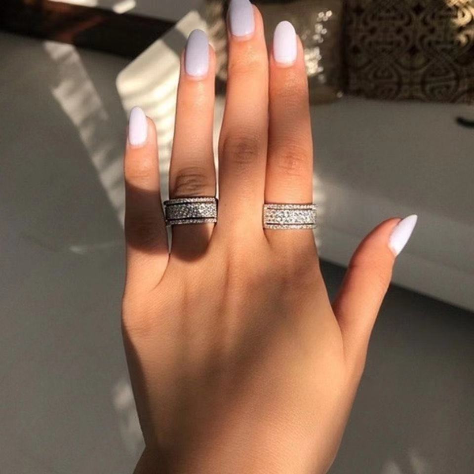 Alternate view: Women's wide silver love ring