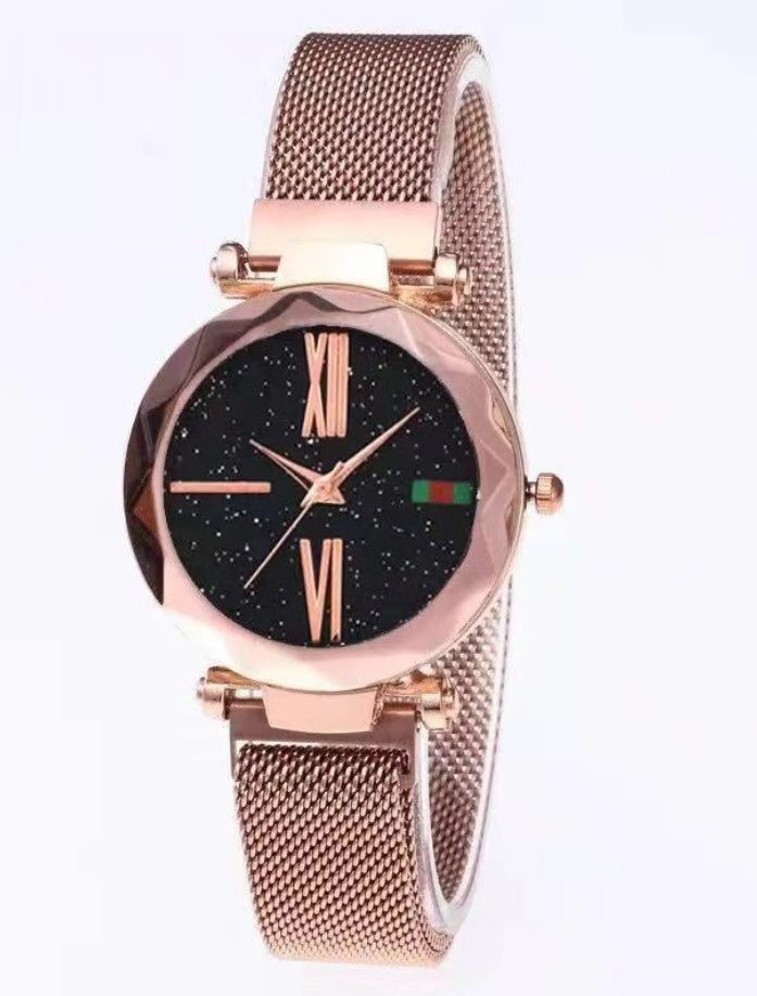 Starry sky glitter mesh watch for women - view 14
