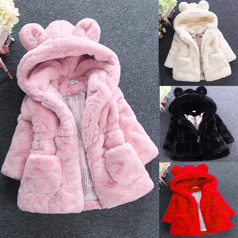 Girls fur coat