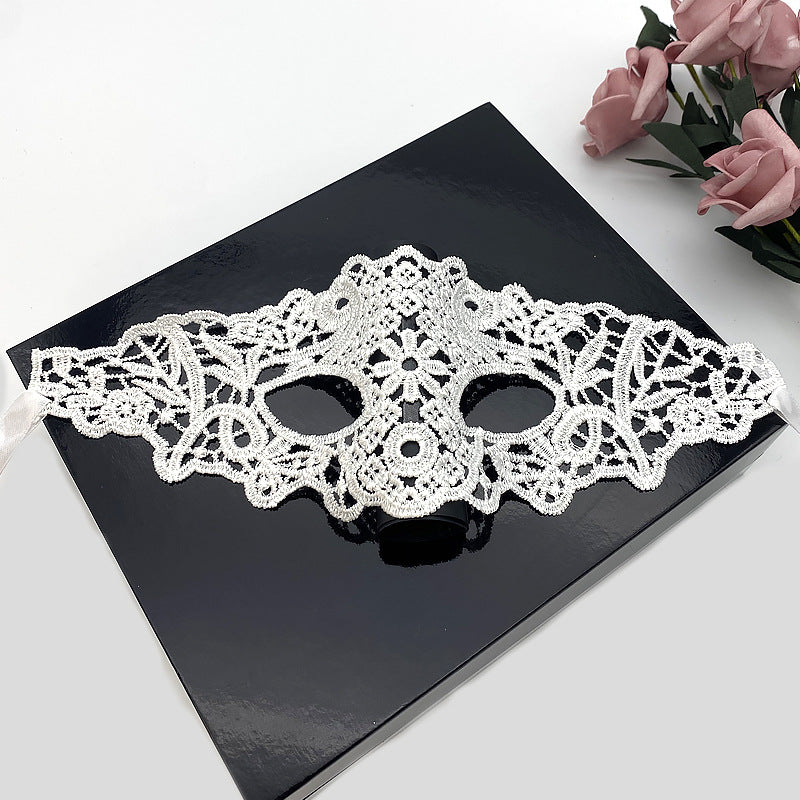 Alternate view: Women's lace half face mask