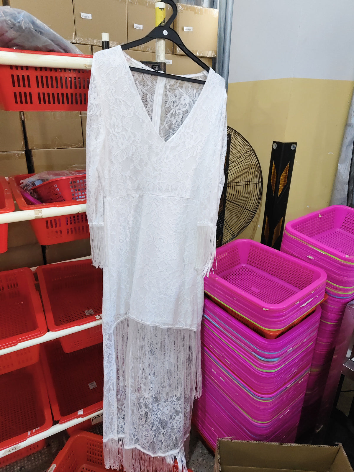 Women's boho tassel maxi dress