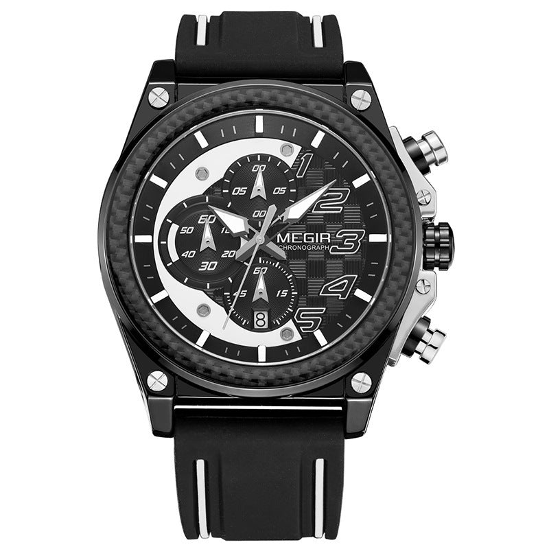 Unisex white multifunction watch