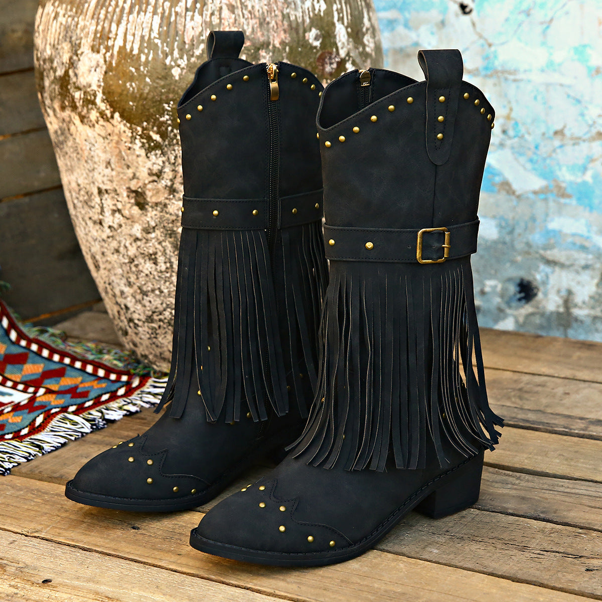 Alternate view: Women's retro tassel boots