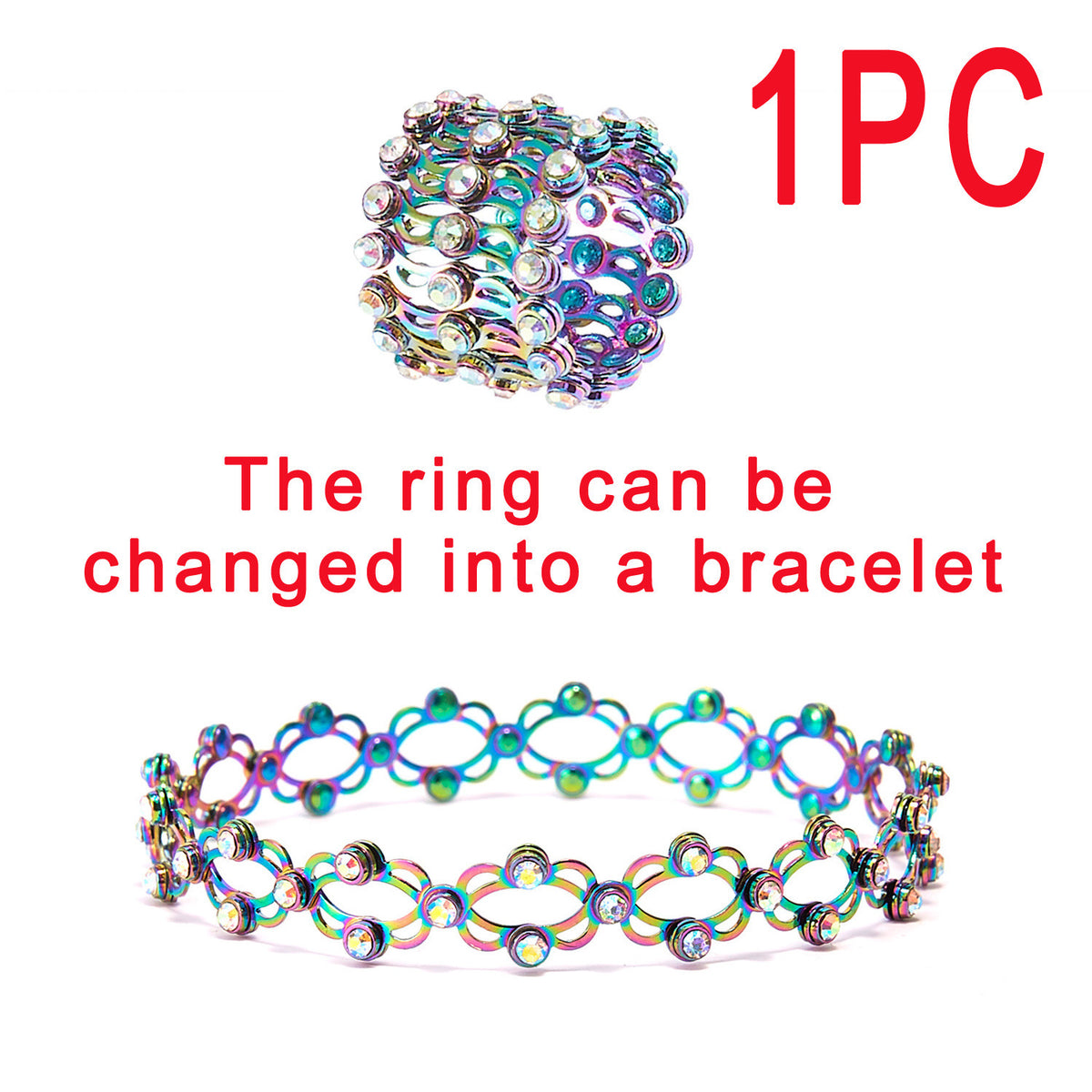Women's 2 in 1 ring bracelet