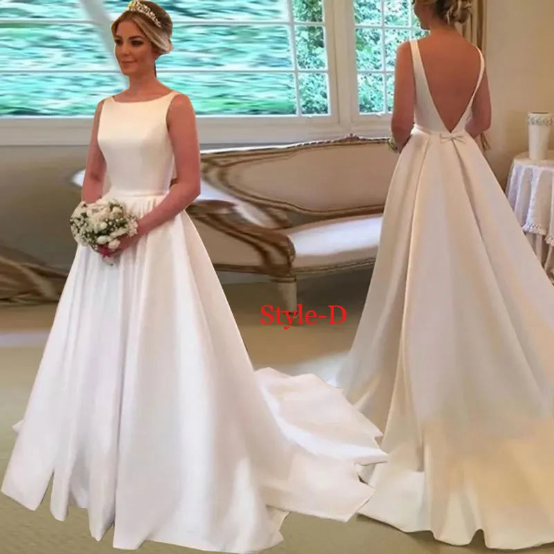 Women's style -d satin wedding dress