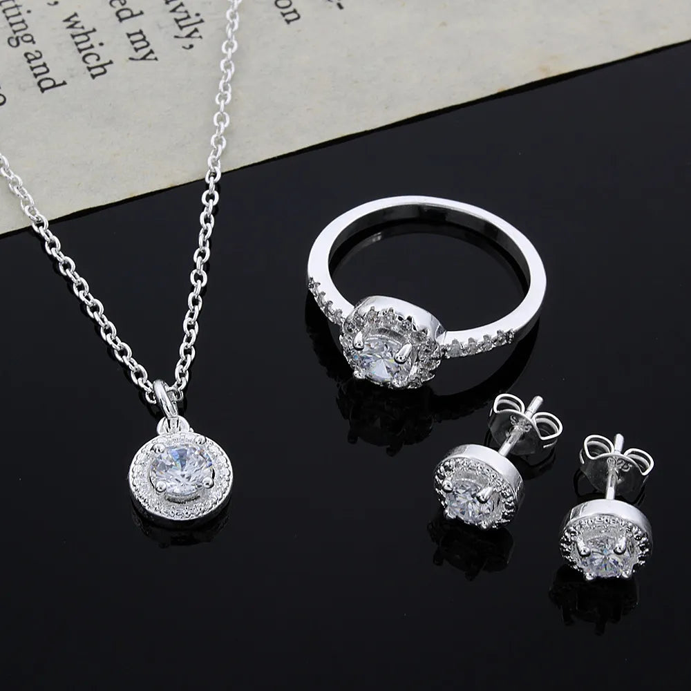 Unisex sterling silver jewelry set