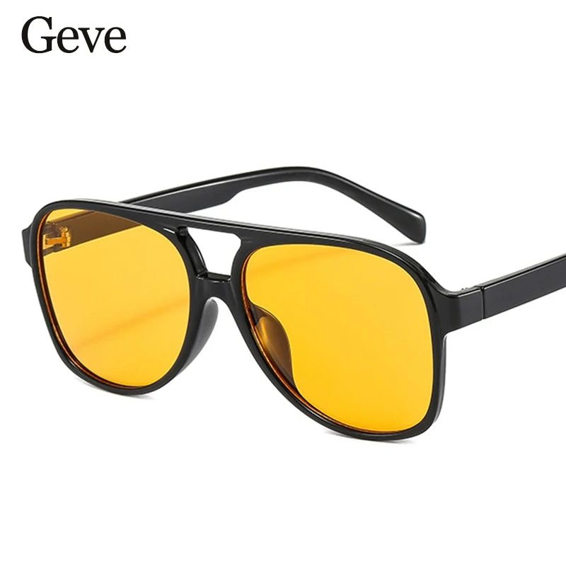 Alternate view: Unisex oversized pilot sunglasses