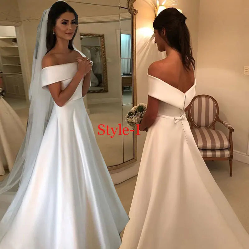 Women's style -i satin wedding dress