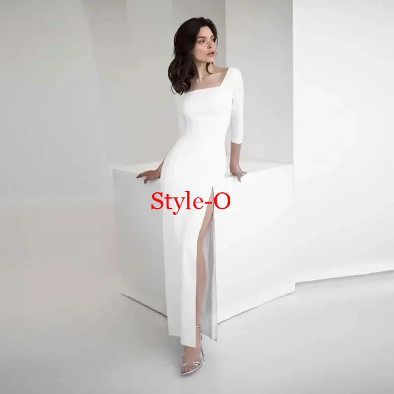 Alternate view: Women's satin wedding dress