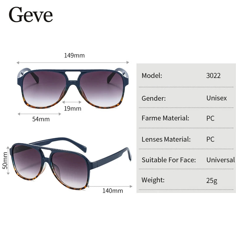 Alternate view: Unisex oversized pilot sunglasses