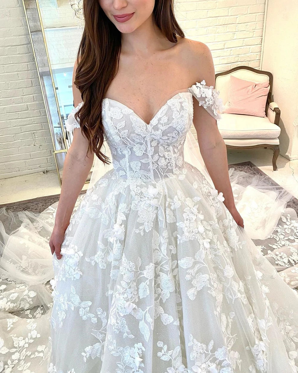Women's boho wedding dress