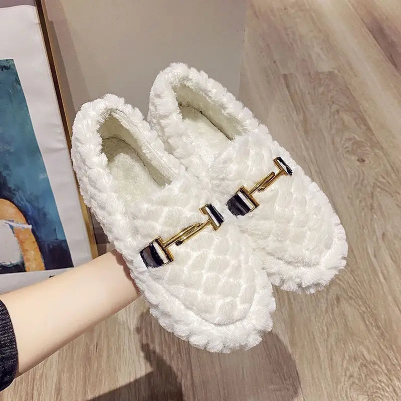 Alternate view: Women's plush chain slippers
