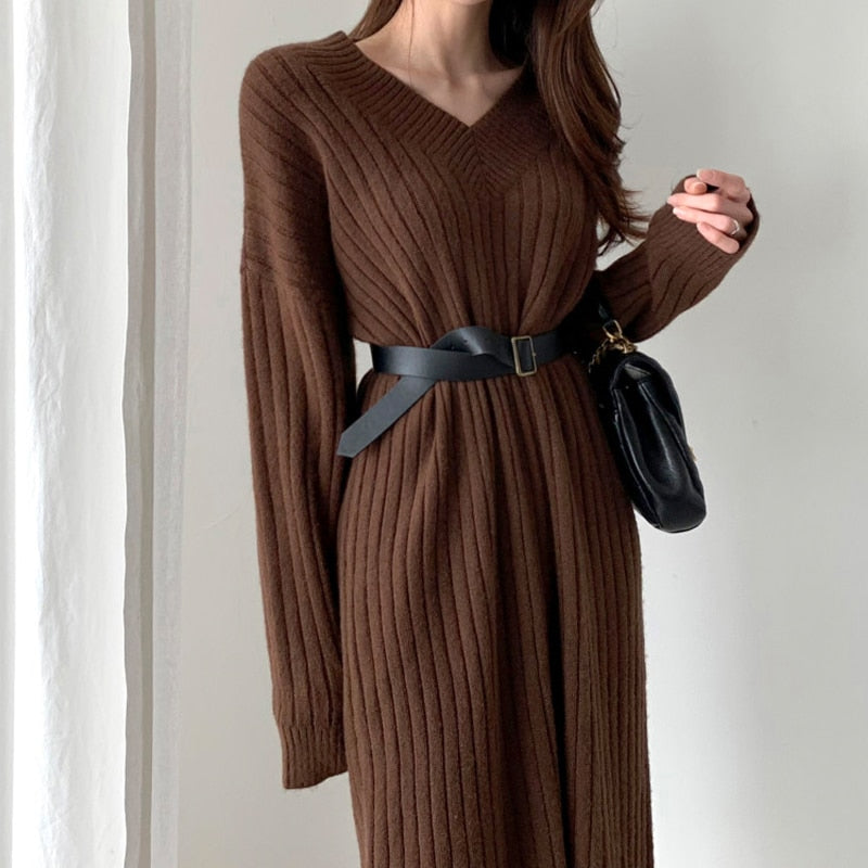 Alternate view: Women's knitted maxi dress