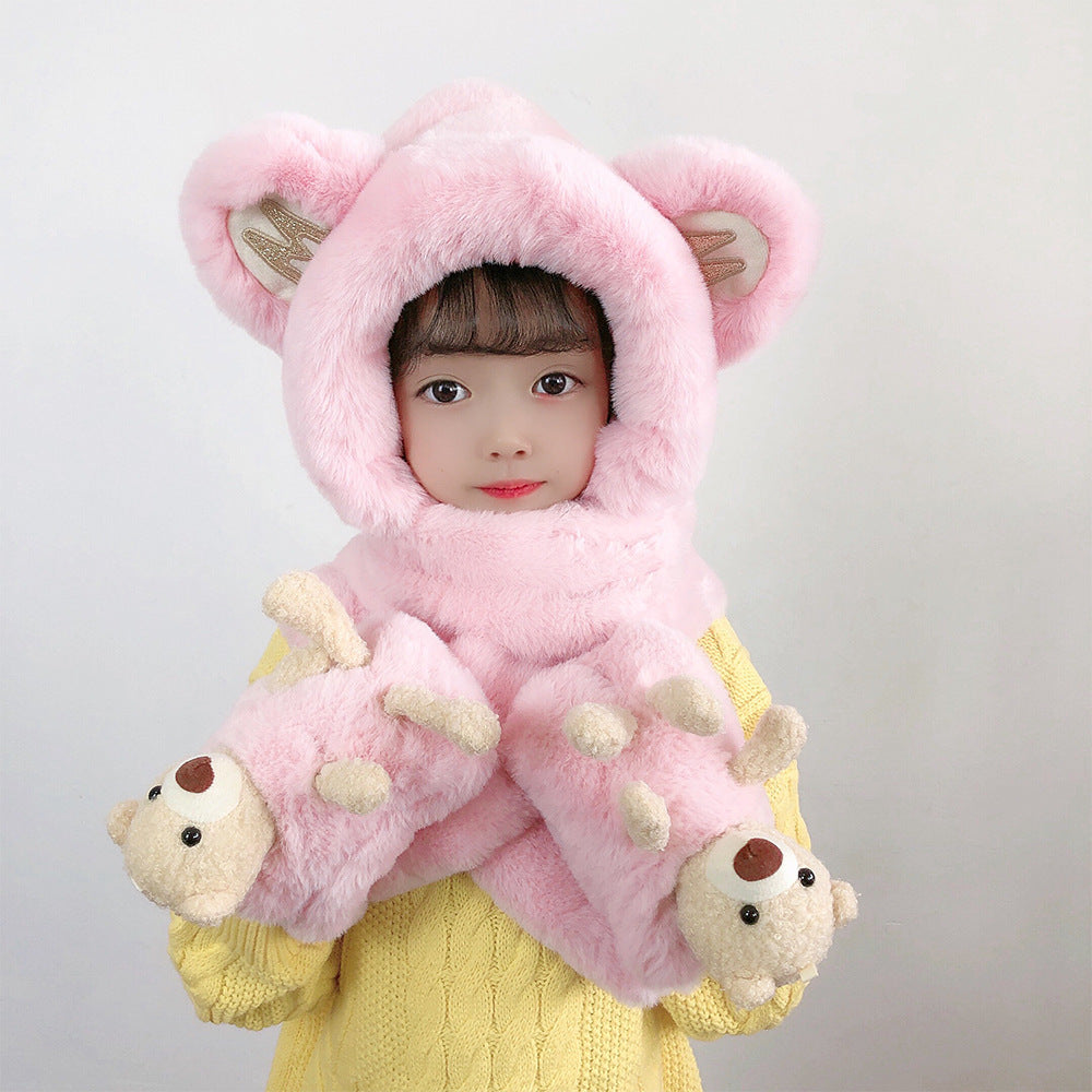 Kids hat scarf gloves set
