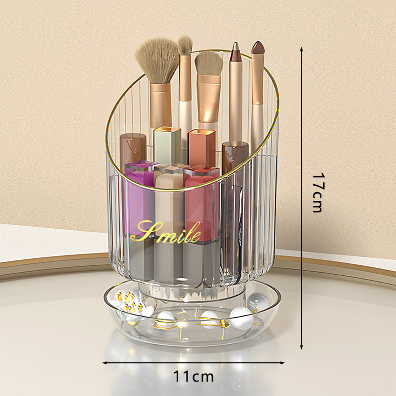 Unisex rotating makeup brush holder