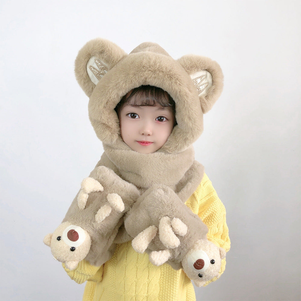 Kids hat scarf gloves set