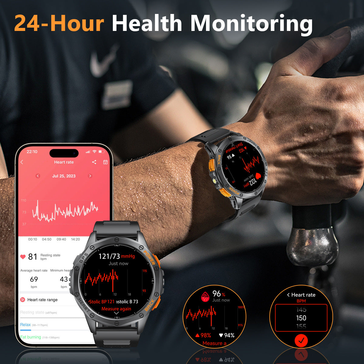 Unisex MD53 GPS smart watch