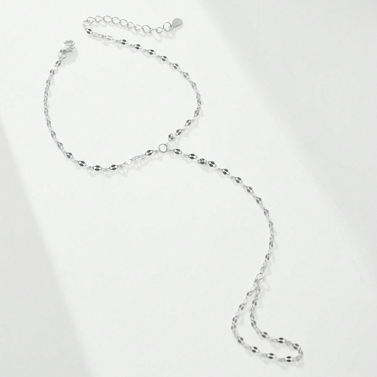 Women's silver lip chain bracelet