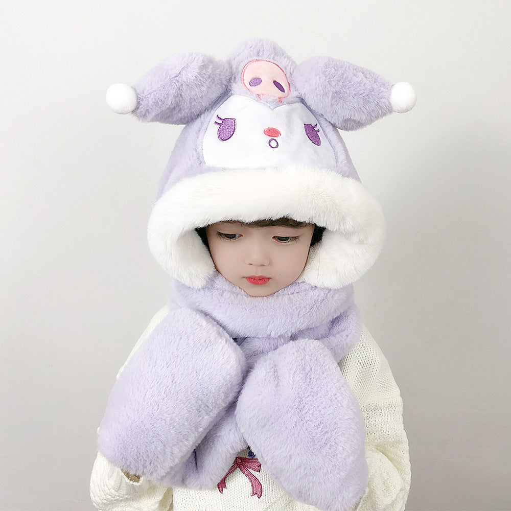 Kids hat scarf gloves set
