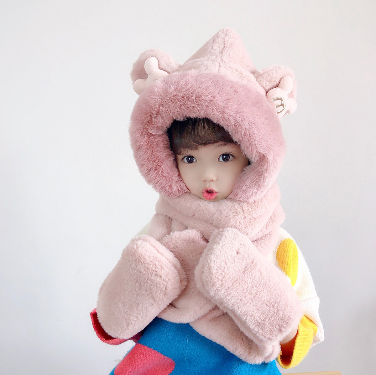 Kids hat scarf gloves set