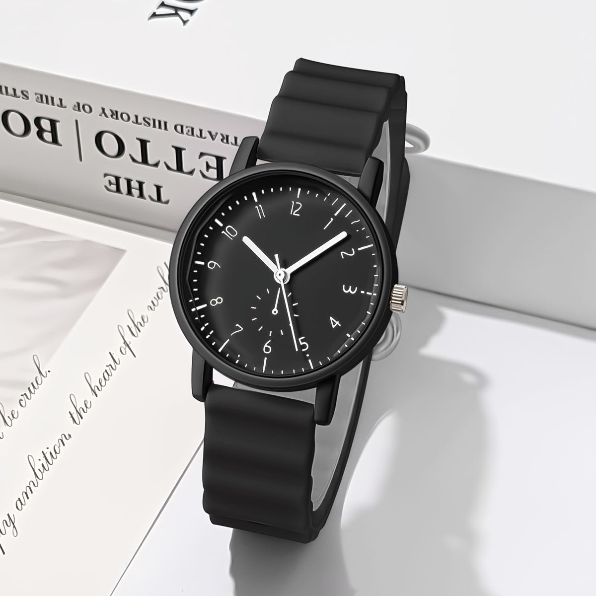 Women's black jelly watch