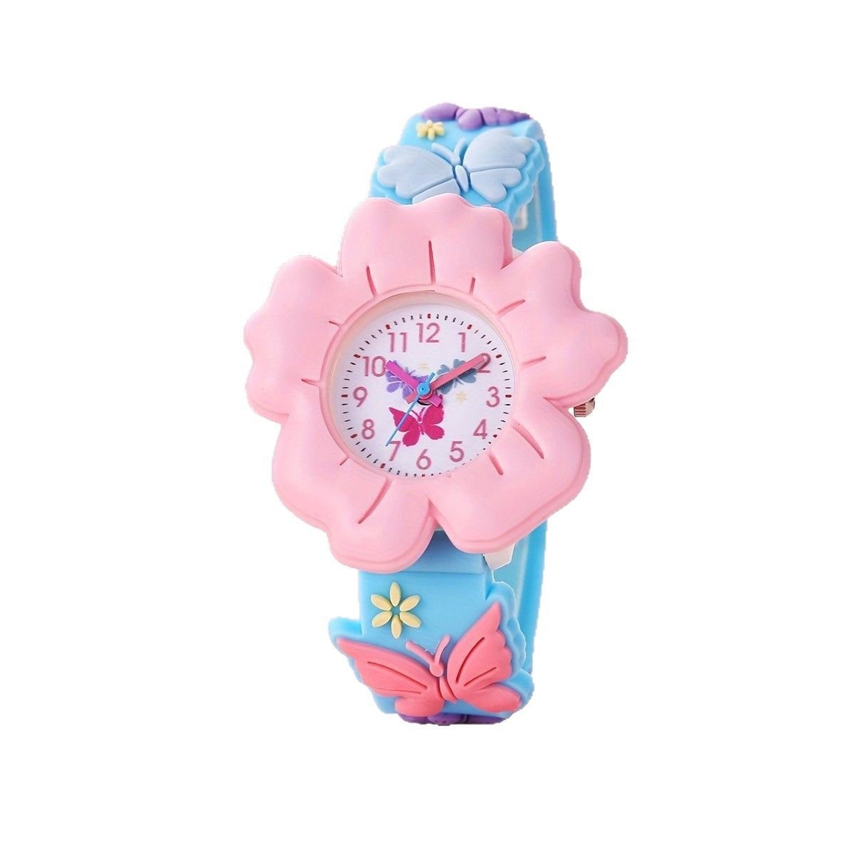Girls flower silicone watch