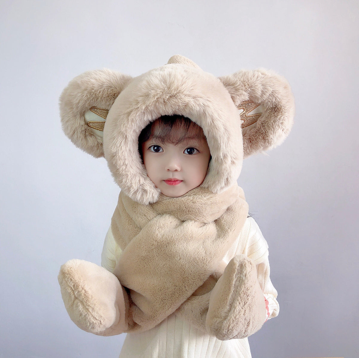 Kids hat scarf gloves set