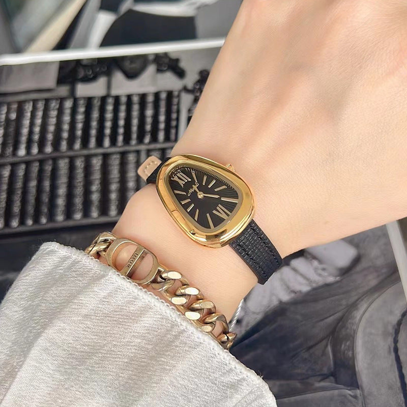 Alternate view: Women's leather belt quartz watch