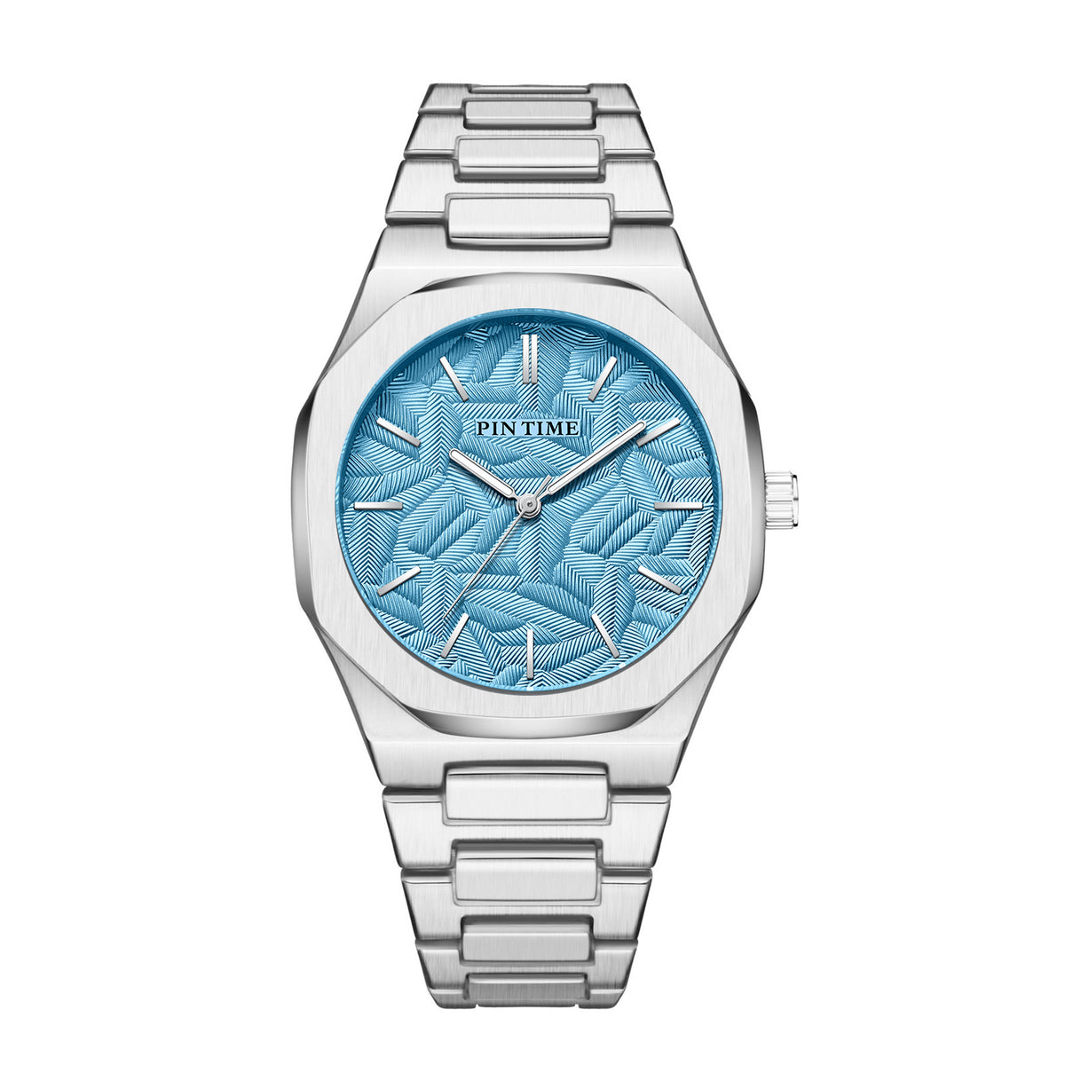 Alternate view: Men's palm leaf embossed watch