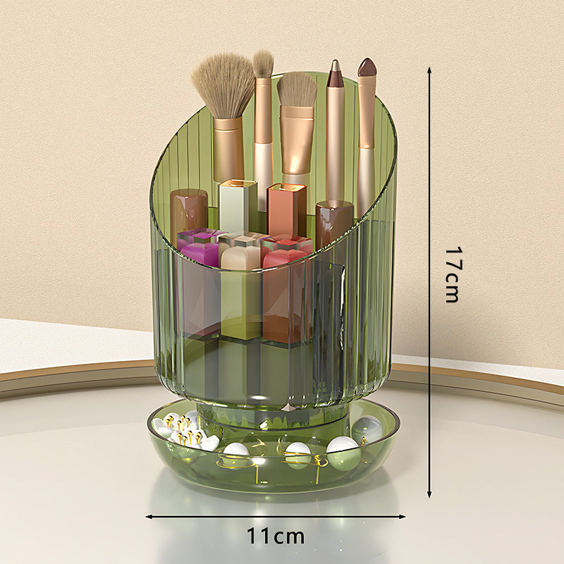 Unisex rotating makeup brush holder