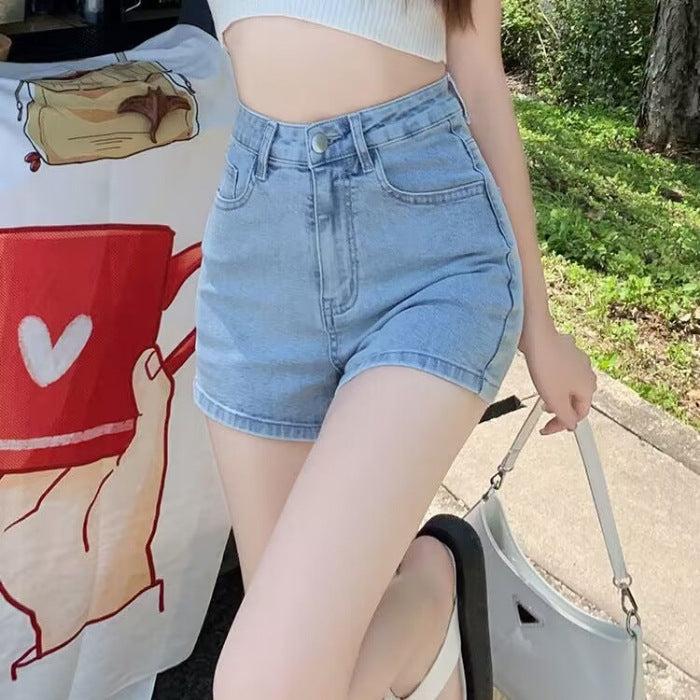 Women's light blue mini skirt