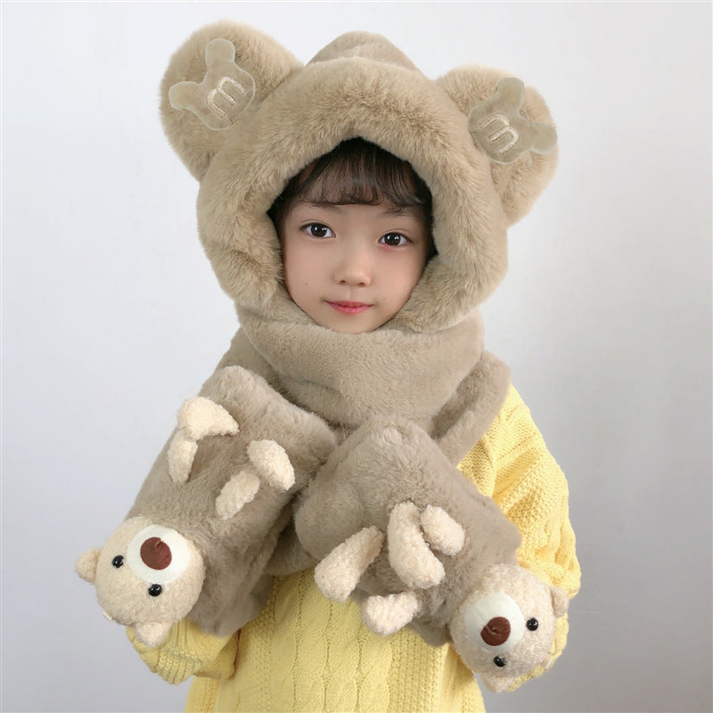 Kids hat scarf gloves set