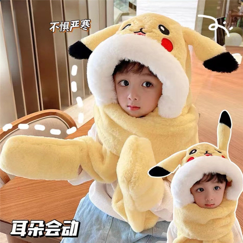 Kids hat scarf gloves set