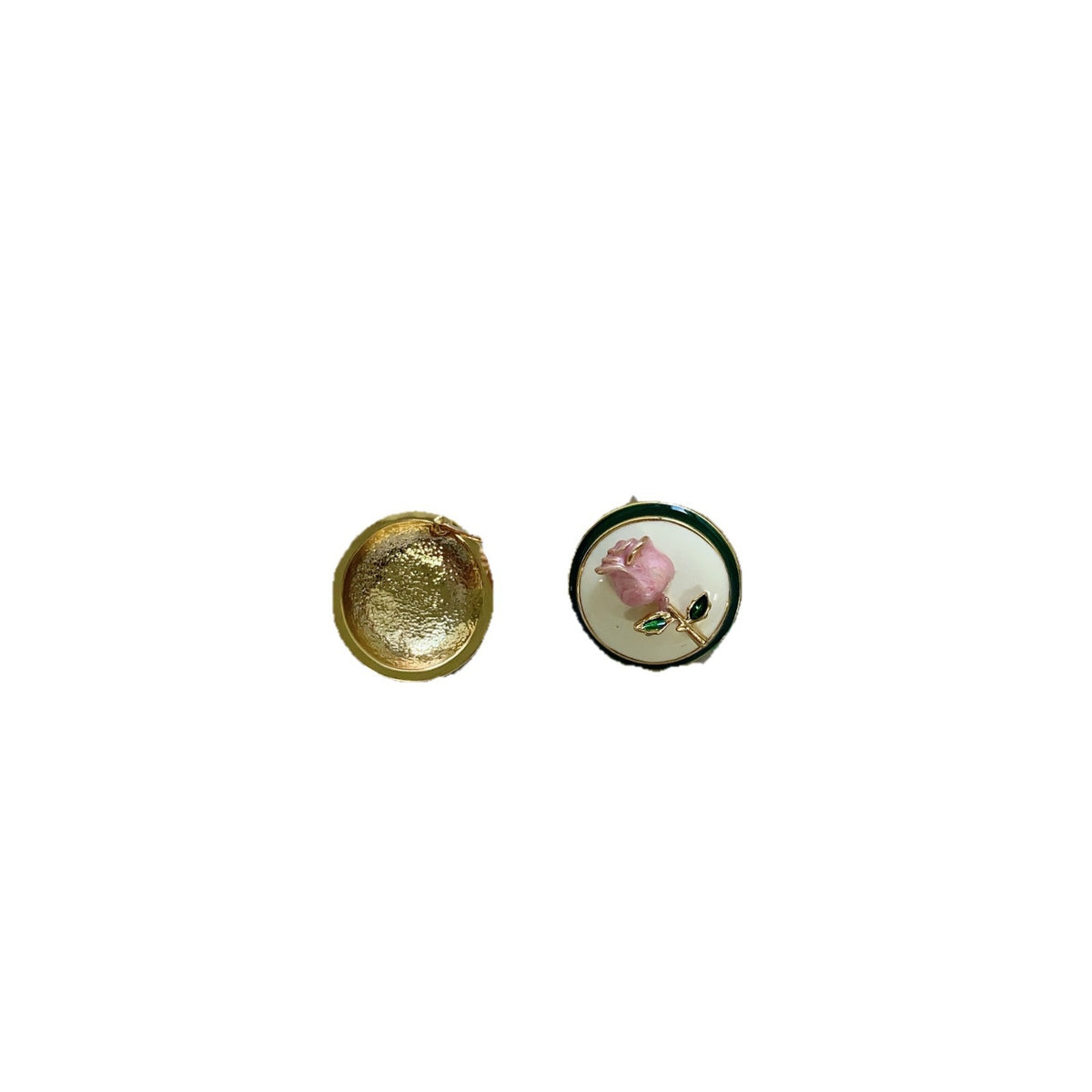Alternate view: Women's vintage rose earrings