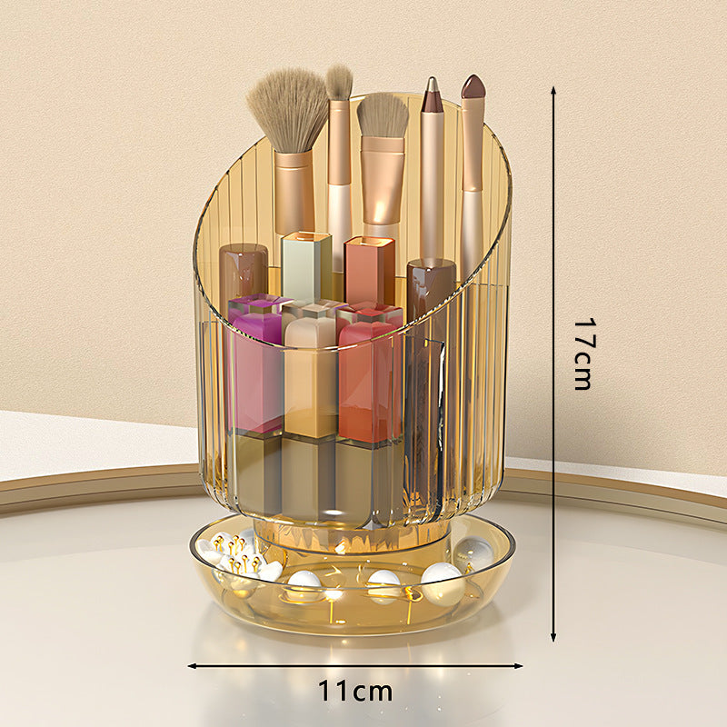 Unisex rotating makeup brush holder