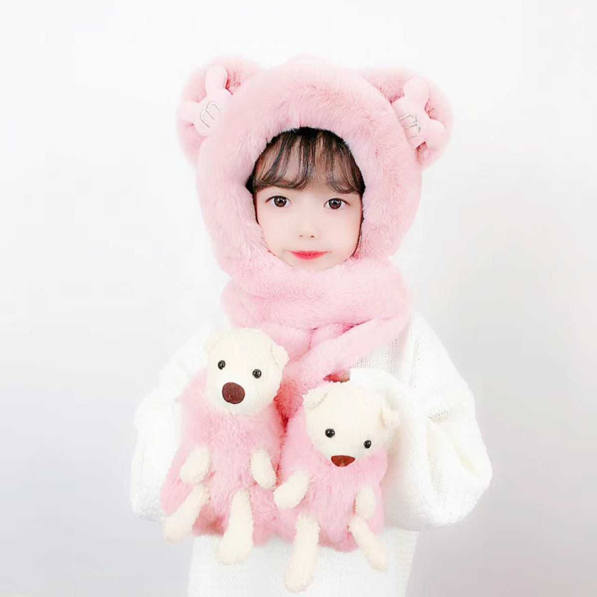 Kids hat scarf gloves set