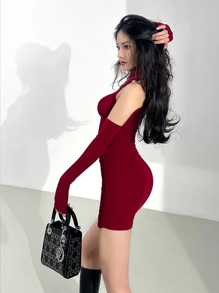 Alternate view: Women's high neck mini dress