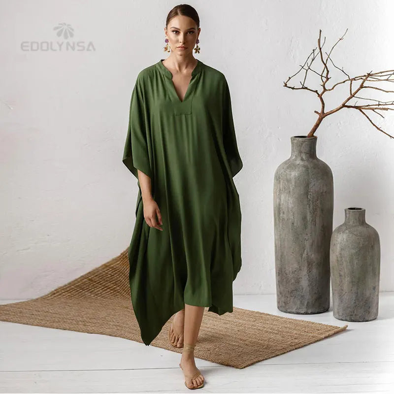 Women's green plus size dress
