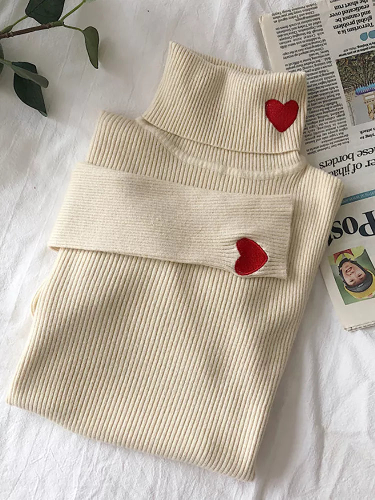 Women's heart sweater