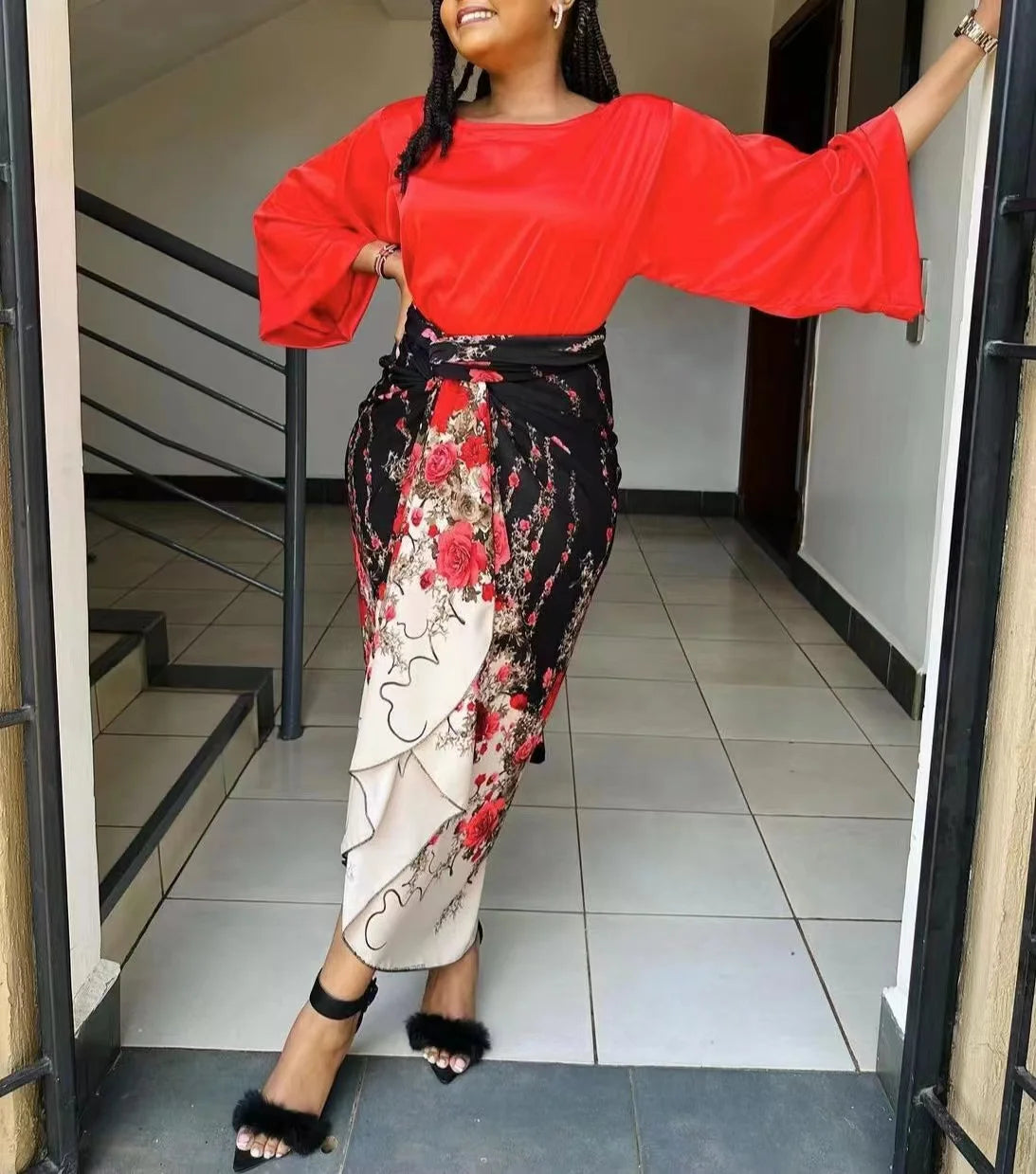 Women's african print 2 piece set