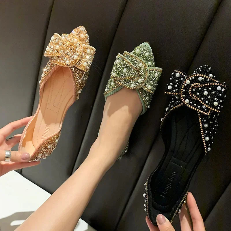 Women's pointed toe flat loafers