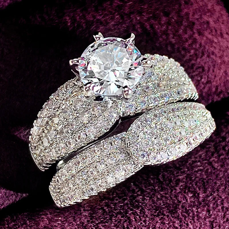 Alternate view: Women's square zirconia ring