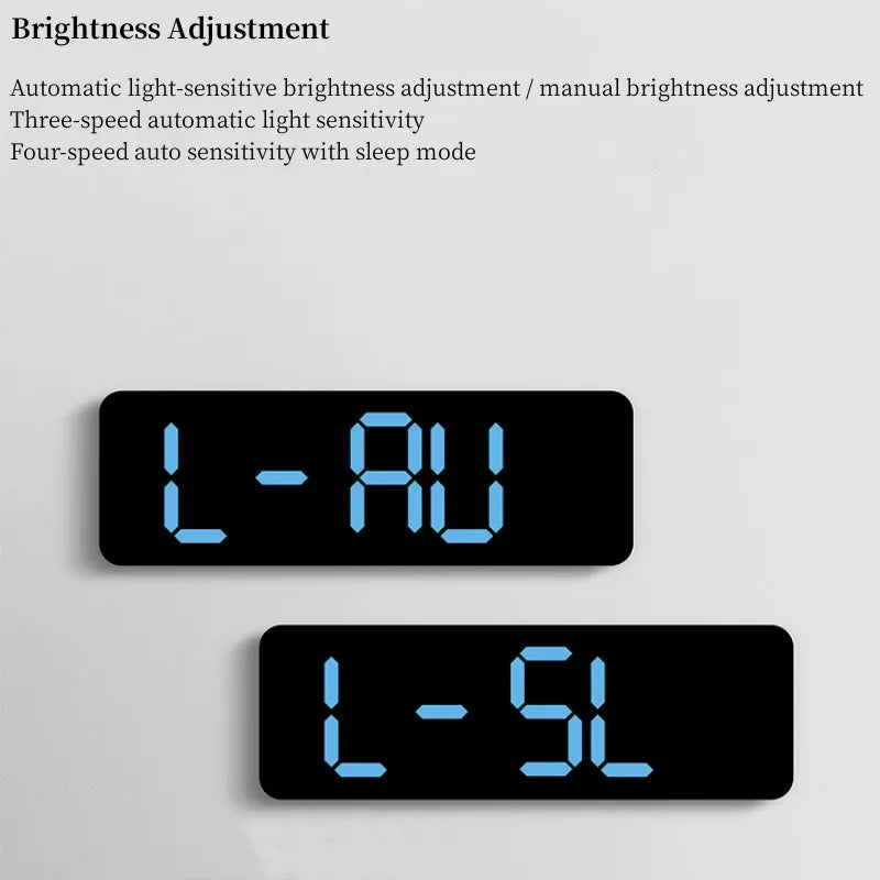 Unisex 9 inch digital LED wall clock with temperature and humidity