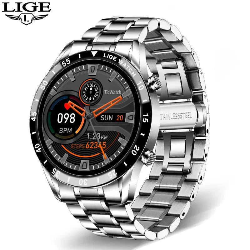 Unisex silver smart watch