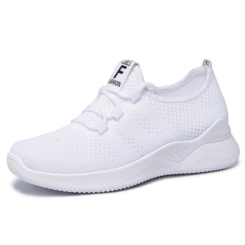 Women's white summer sneakers