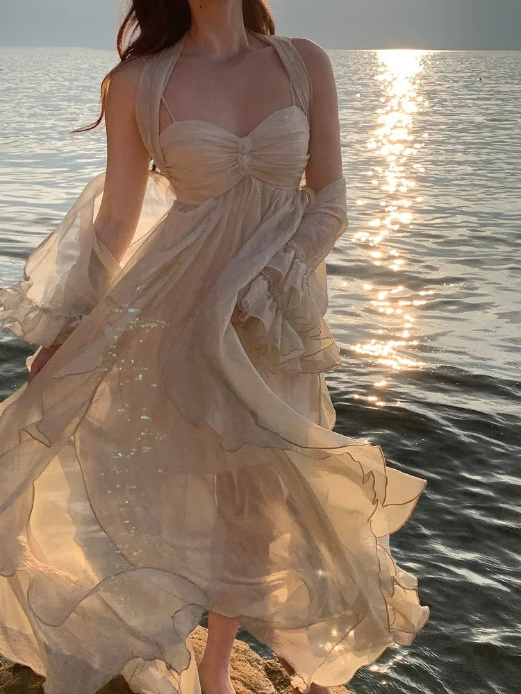 Women's chiffon beach dress