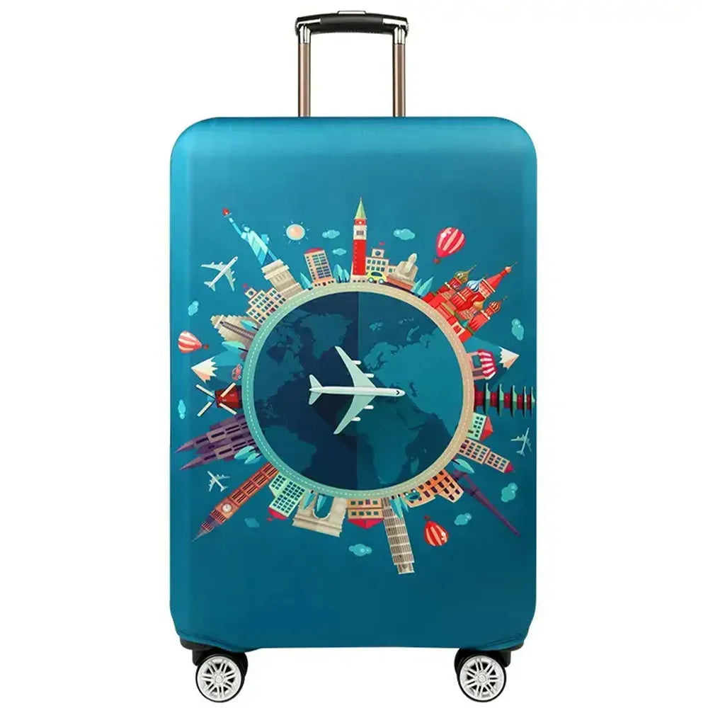 Unisex blue travel protective suitcase sleeve