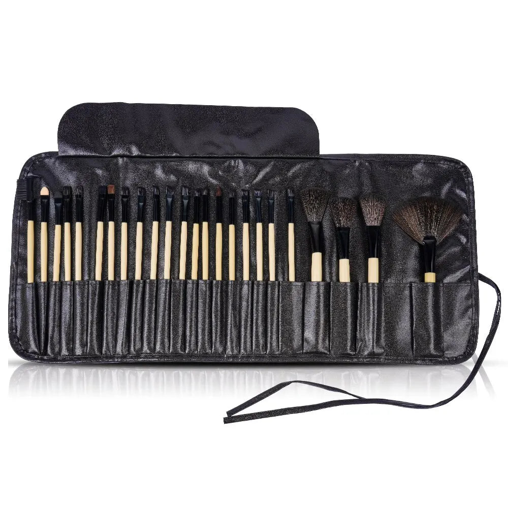 Unisex 24 piece makeup brush set