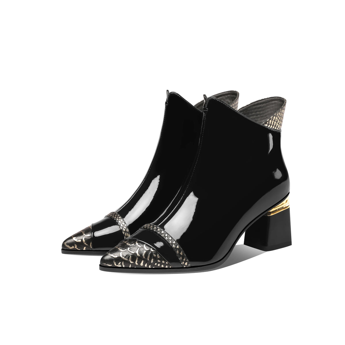 Alternate view: Women's snakeskin ankle boots