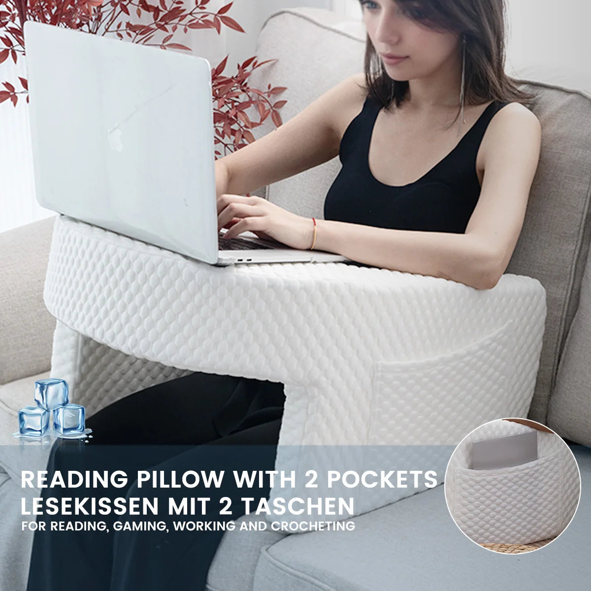 Alternate view: Reading arm rest pillow